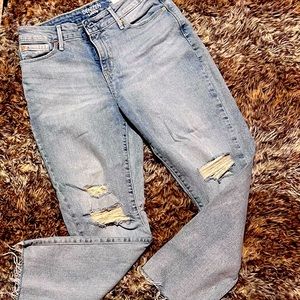 Levi ankle slim boot cut jeans with tears